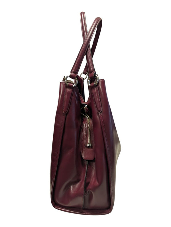 Coach Madison Carlyle Burgundy Leather Shoulder Bag