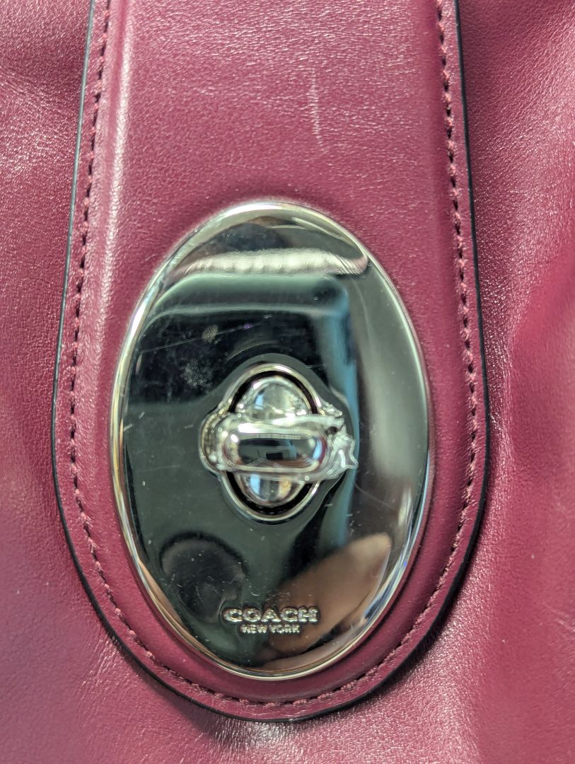 Coach Madison Carlyle Burgundy Leather Shoulder Bag