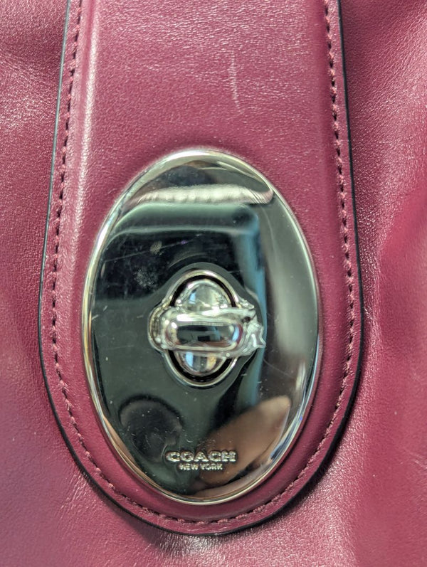 Coach Madison Carlyle Burgundy Leather Shoulder Bag