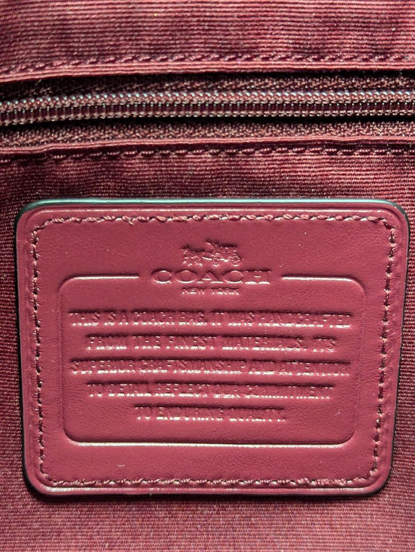 Coach Madison Carlyle Burgundy Leather Shoulder Bag