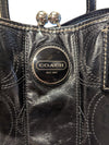 Coach Black Patent Leather Signature Tote Bag