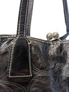Coach Black Patent Leather Signature Tote Bag