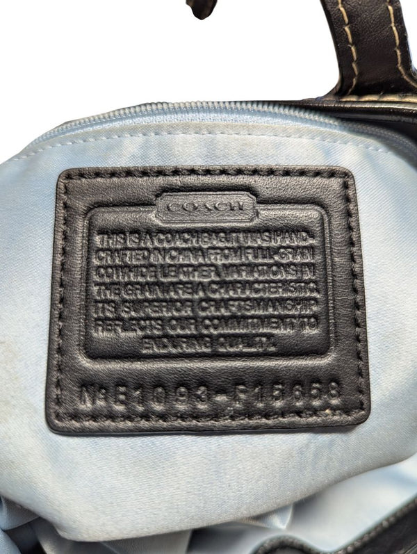 Coach Black Patent Leather Signature Tote Bag