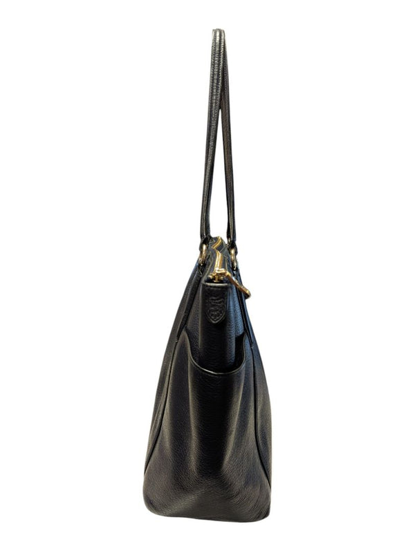Coach Zip-Top Tote & Matching Zip-Around Wallet Set – Navy Pebbled Leather