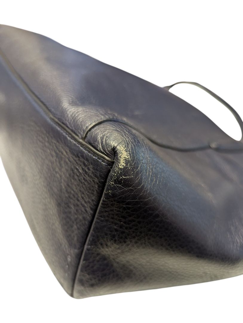 Coach Zip-Top Tote & Matching Zip-Around Wallet Set – Navy Pebbled Leather