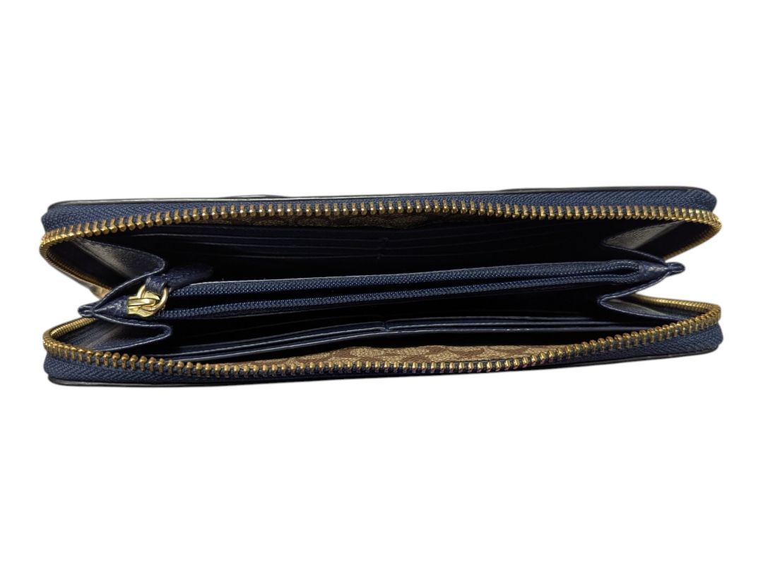 Coach Zip-Top Tote & Matching Zip-Around Wallet Set – Navy Pebbled Leather