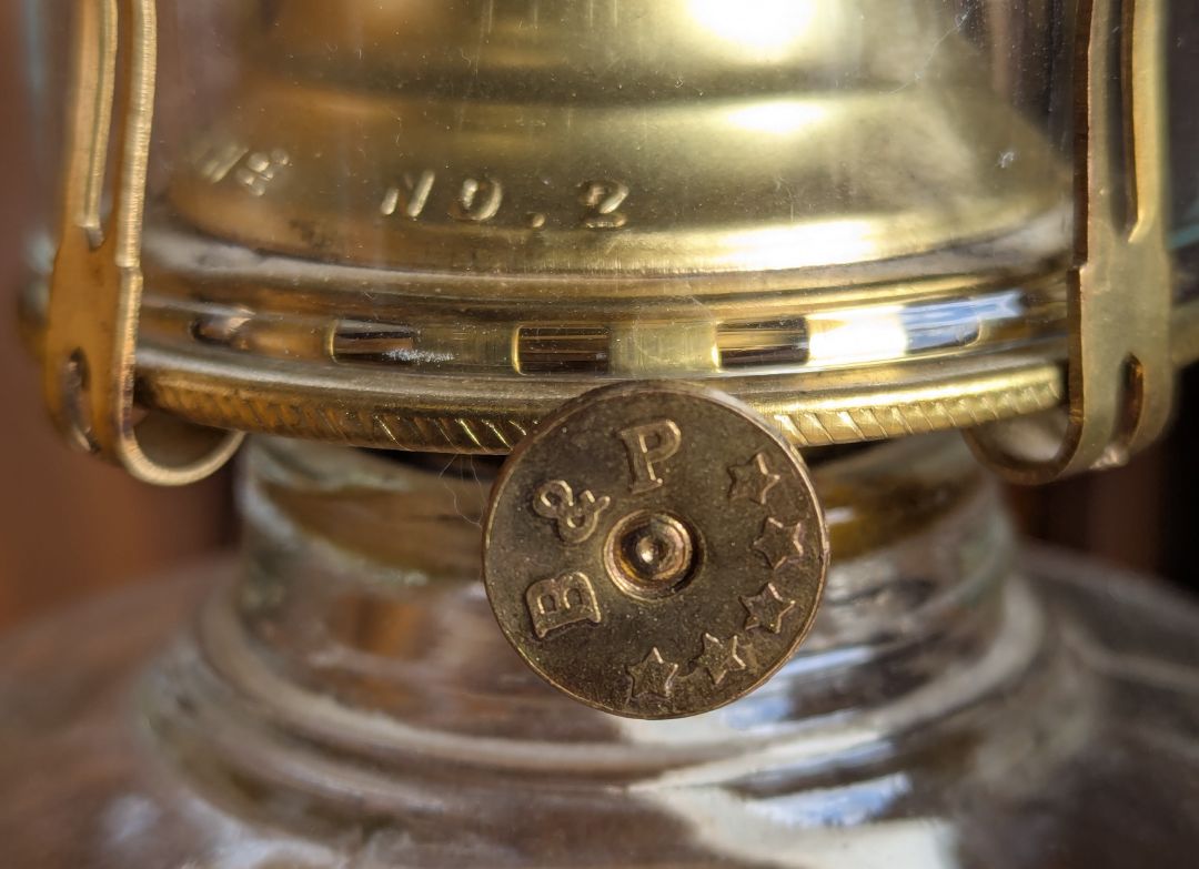 Clear Glass B&P Queen Anne No. 2 Oil Lamp