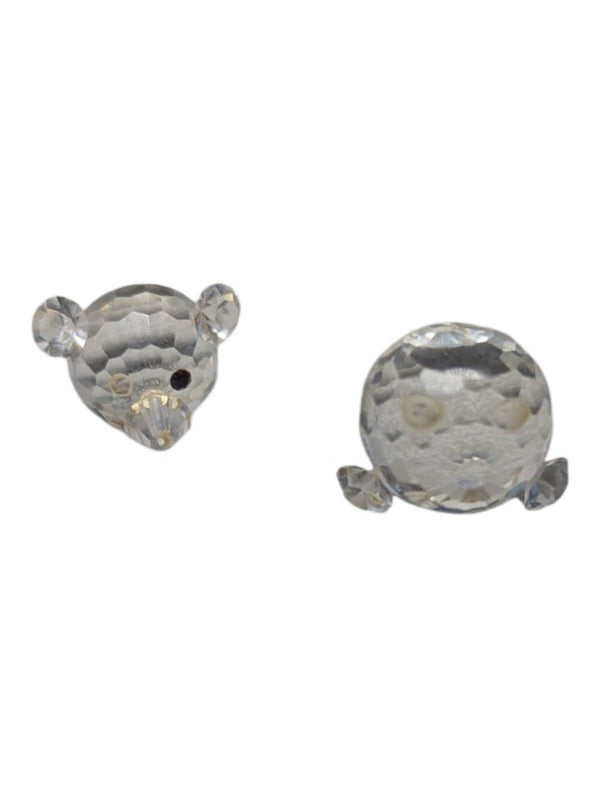 Crystal Bear Figurine with Mirrored Display Base