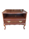 Vintage Queen Anne-Style Solid Cherry Wood Media Cabinet / Side Table