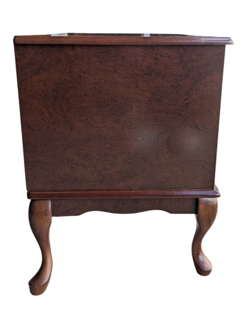 Vintage Queen Anne-Style Solid Cherry Wood Media Cabinet / Side Table