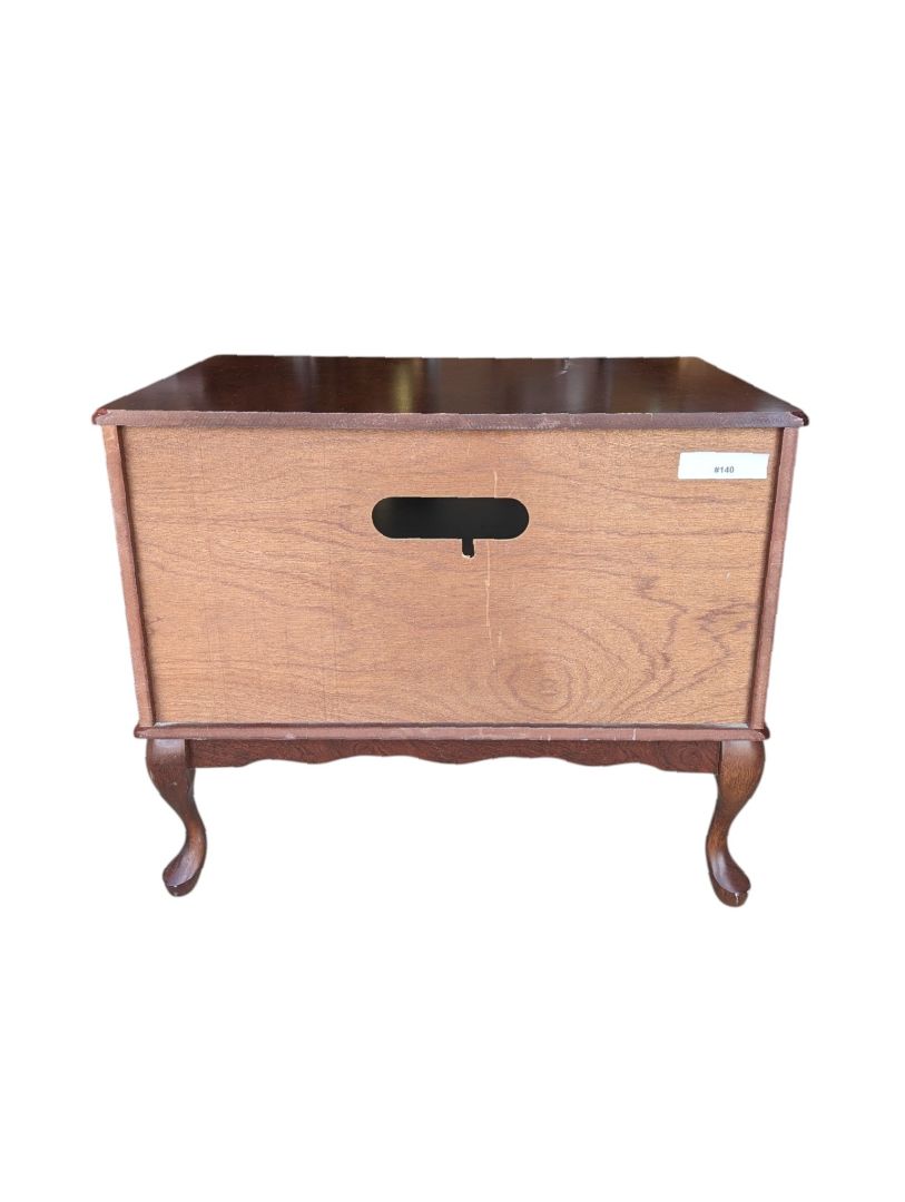 Vintage Queen Anne-Style Solid Cherry Wood Media Cabinet / Side Table