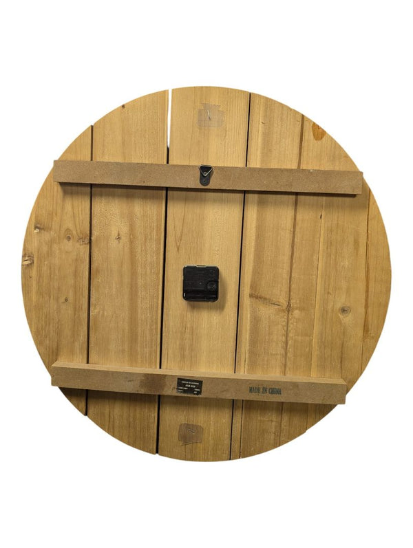 Route 66 Rustic Wood-Style Wall Clock