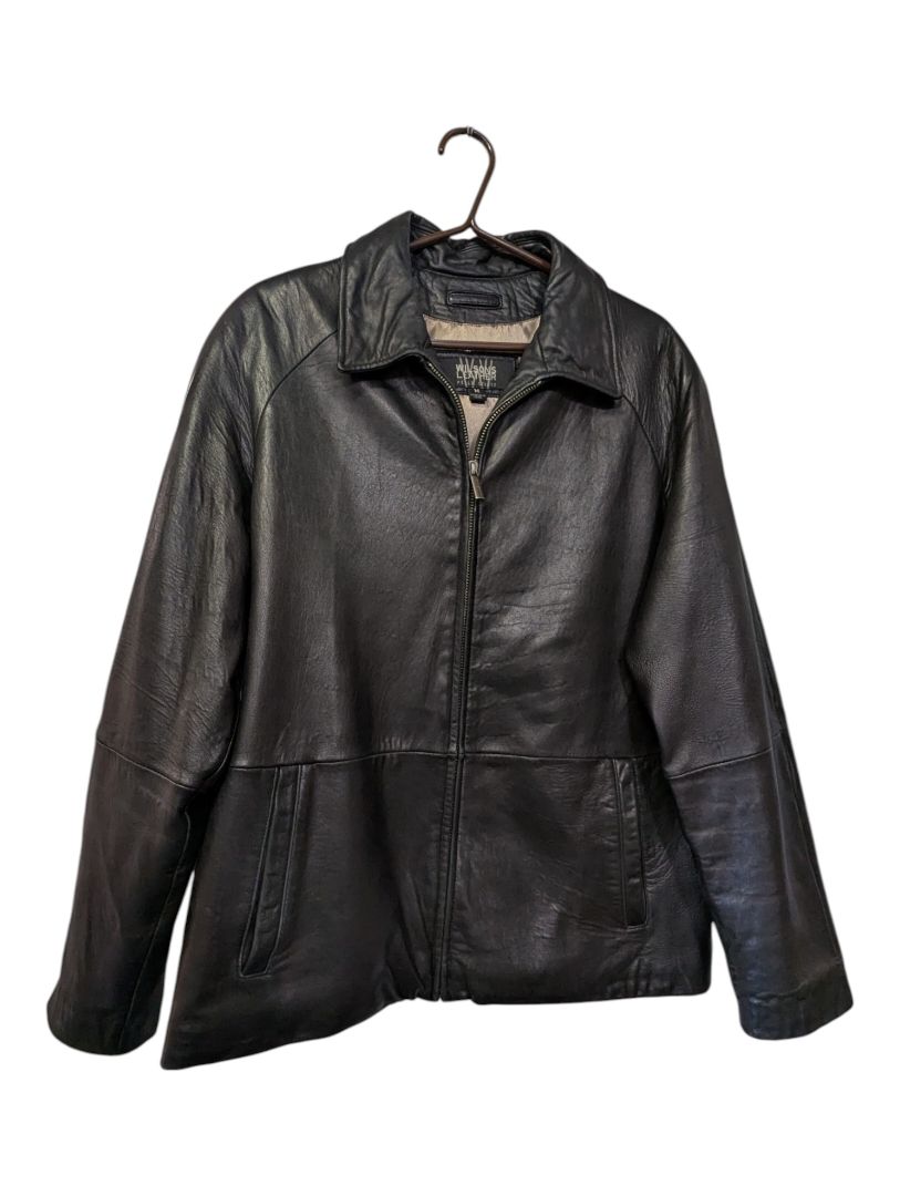 Wilsons Leather Pelle Studio Black Leather Jacket – Size M
