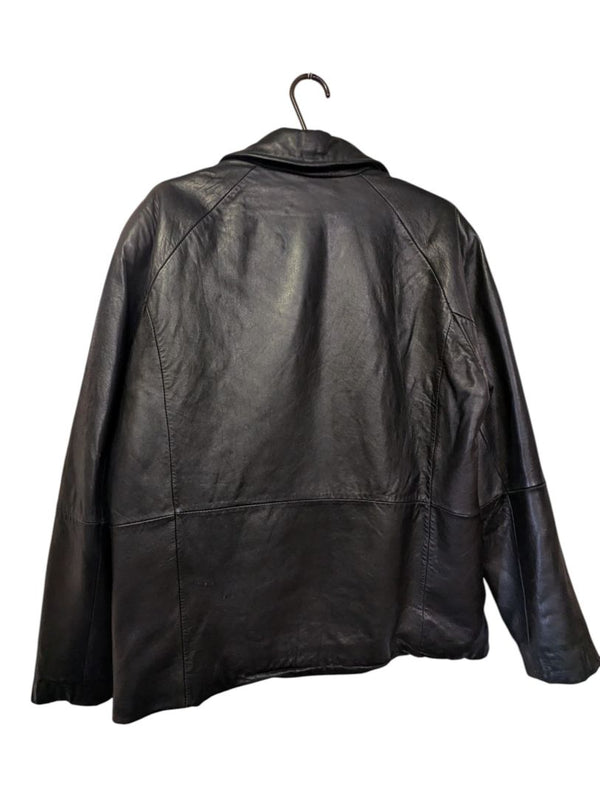 Wilsons Leather Pelle Studio Black Leather Jacket – Size M