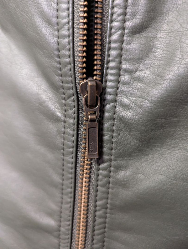 Northern Reflections Olive Faux Leather Jacket – Size L
