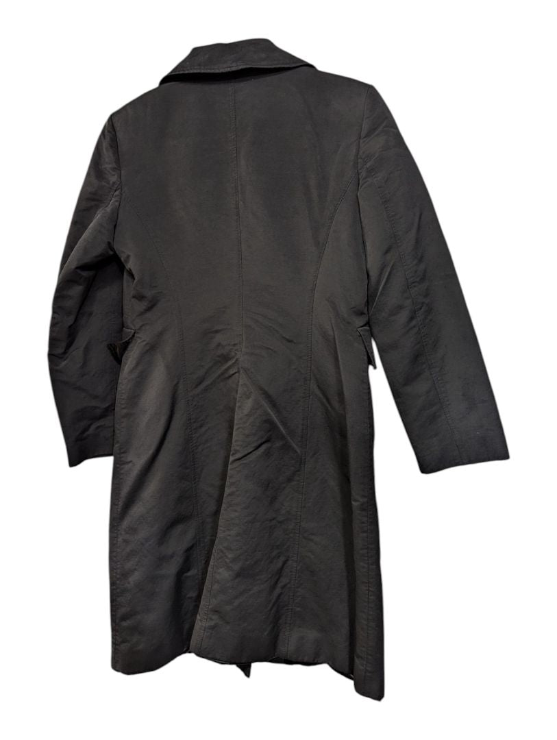 Grand Harbour Black Cotton-Blend Trench Coat – Size 10