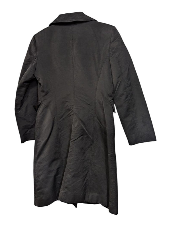 Grand Harbour Black Cotton-Blend Trench Coat – Size 10