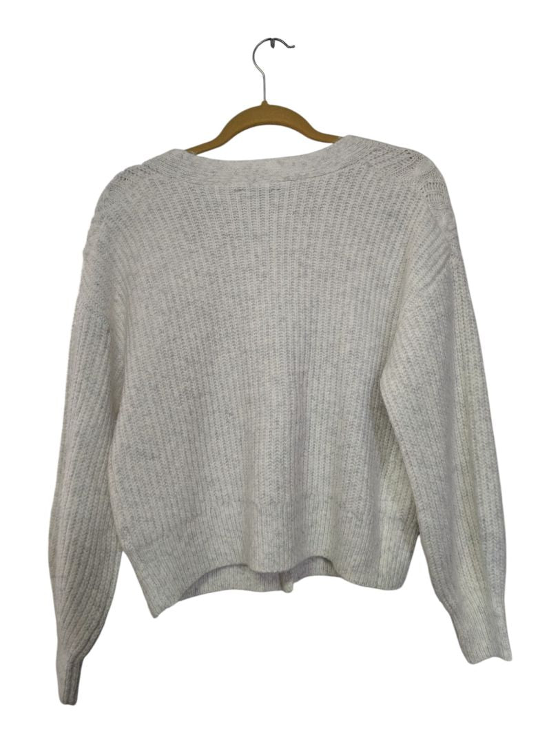 George Light Grey Cable-Knit Cardigan – Size S/P