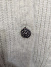 George Light Grey Cable-Knit Cardigan – Size S/P