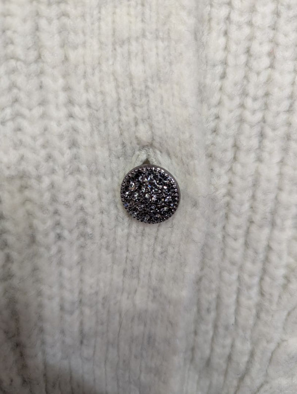 George Light Grey Cable-Knit Cardigan – Size S/P