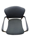 Grey Fabric Rolling Guest Chair