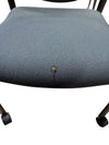 Grey Fabric Rolling Guest Chair