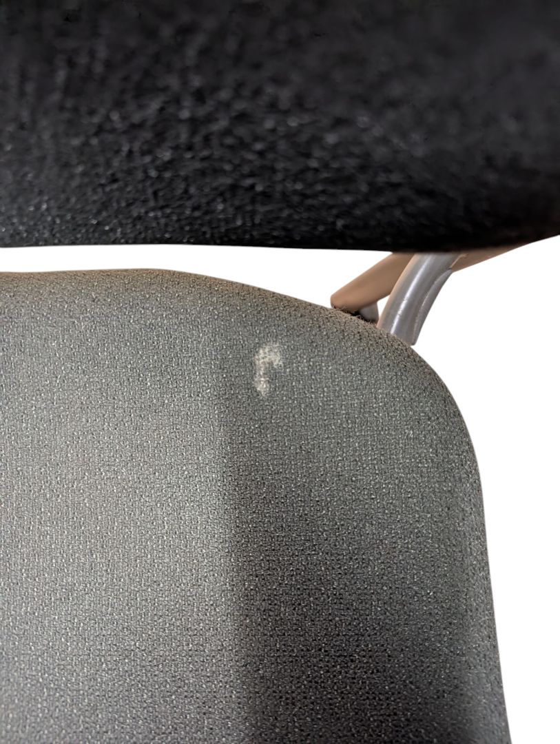 Grey Fabric Rolling Guest Chair