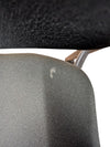 Grey Fabric Rolling Guest Chair