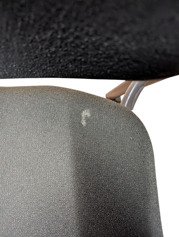 Grey Fabric Rolling Guest Chair
