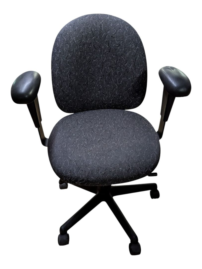 Black & Grey Adjustable Office Chair with Armrests
