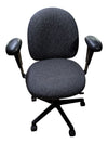 Black & Grey Adjustable Office Chair with Armrests