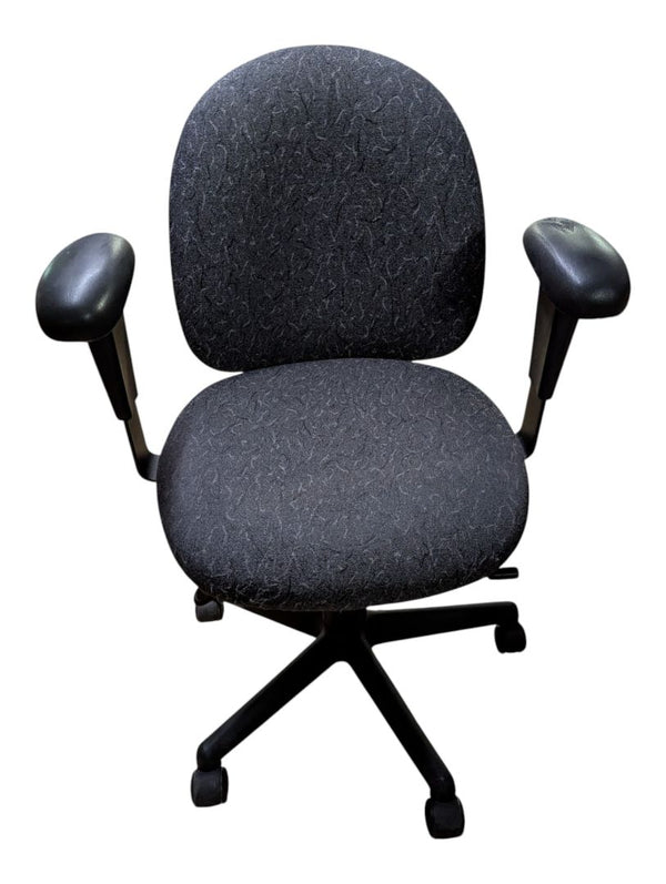 Black & Grey Adjustable Office Chair with Armrests