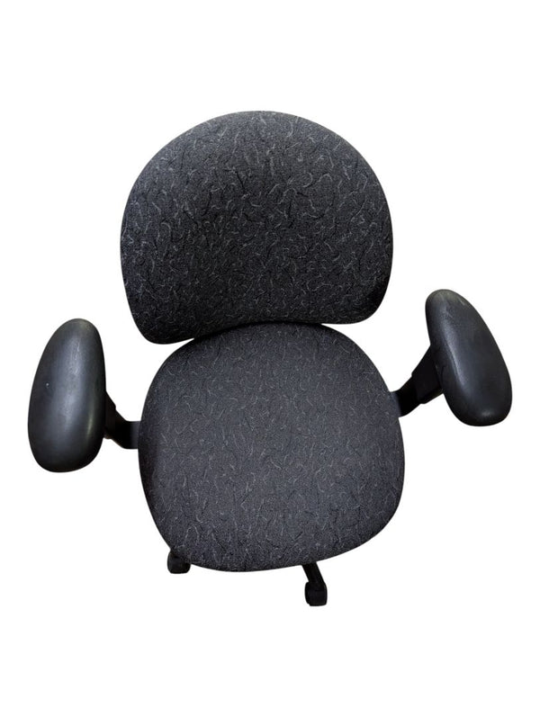 Black & Grey Adjustable Office Chair with Armrests