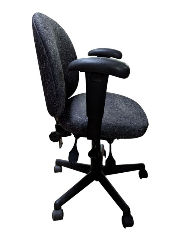Black & Grey Adjustable Office Chair with Armrests