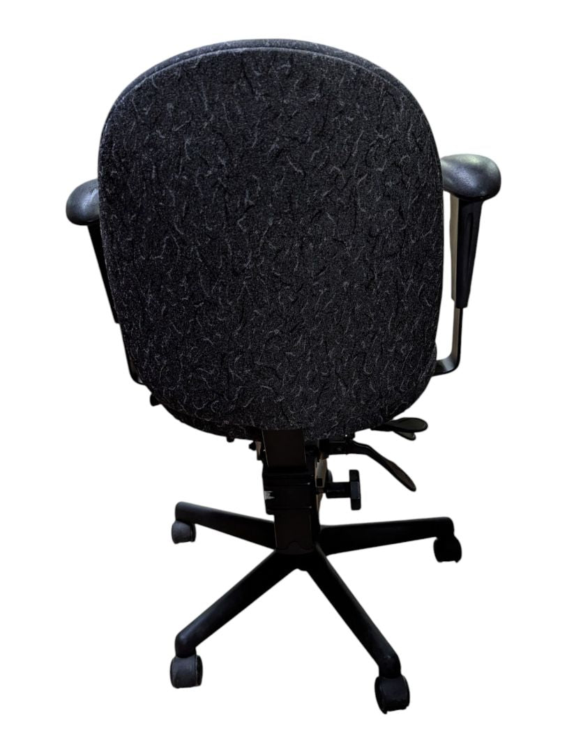 Black & Grey Adjustable Office Chair with Armrests