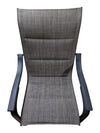 Pair of Grey Mesh Patio Chairs with Black Metal Frames