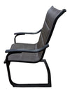 Pair of Grey Mesh Patio Chairs with Black Metal Frames