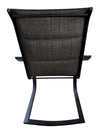 Pair of Grey Mesh Patio Chairs with Black Metal Frames