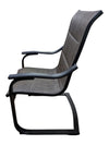 Pair of Grey Mesh Patio Chairs with Black Metal Frames