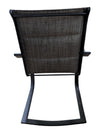 Pair of Grey Mesh Patio Chairs with Black Metal Frames