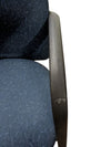 Blue Fabric Guest Chair with Metal Sled Base