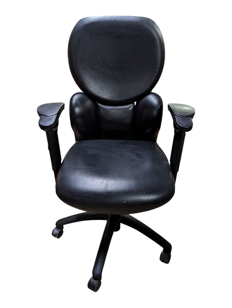 Black Faux Leather Executive Office Chair