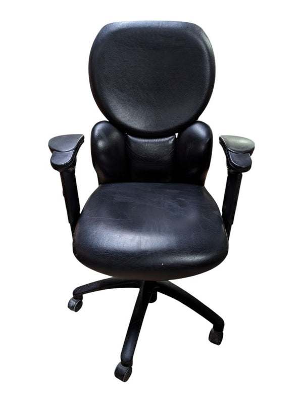 Black Faux Leather Executive Office Chair