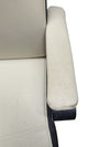 Cream & Black High-Back Swivel Office Chair