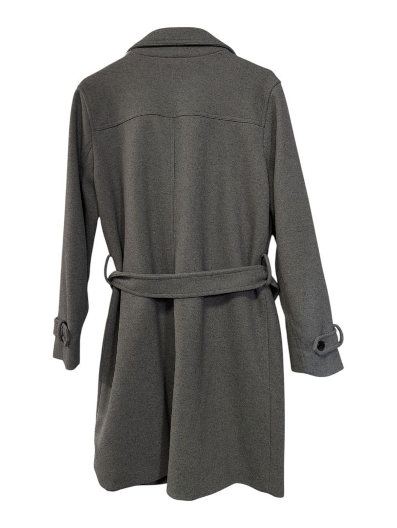 Joe Fresh Grey Double-Breasted Belted Coat