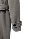 Joe Fresh Grey Double-Breasted Belted Coat