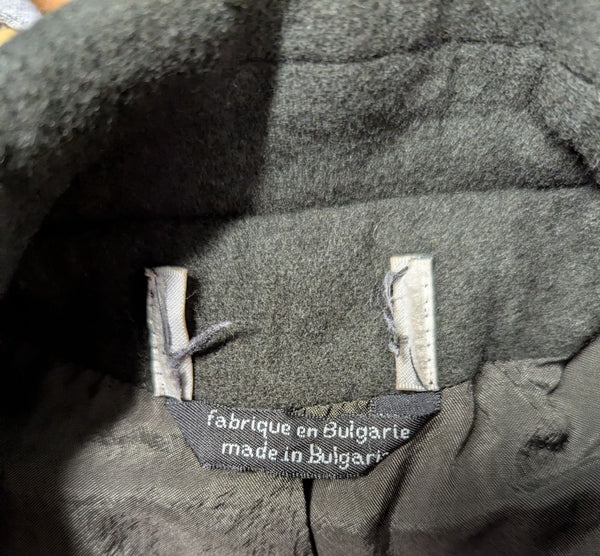 Black Zip-Front Wool-Blend Coat