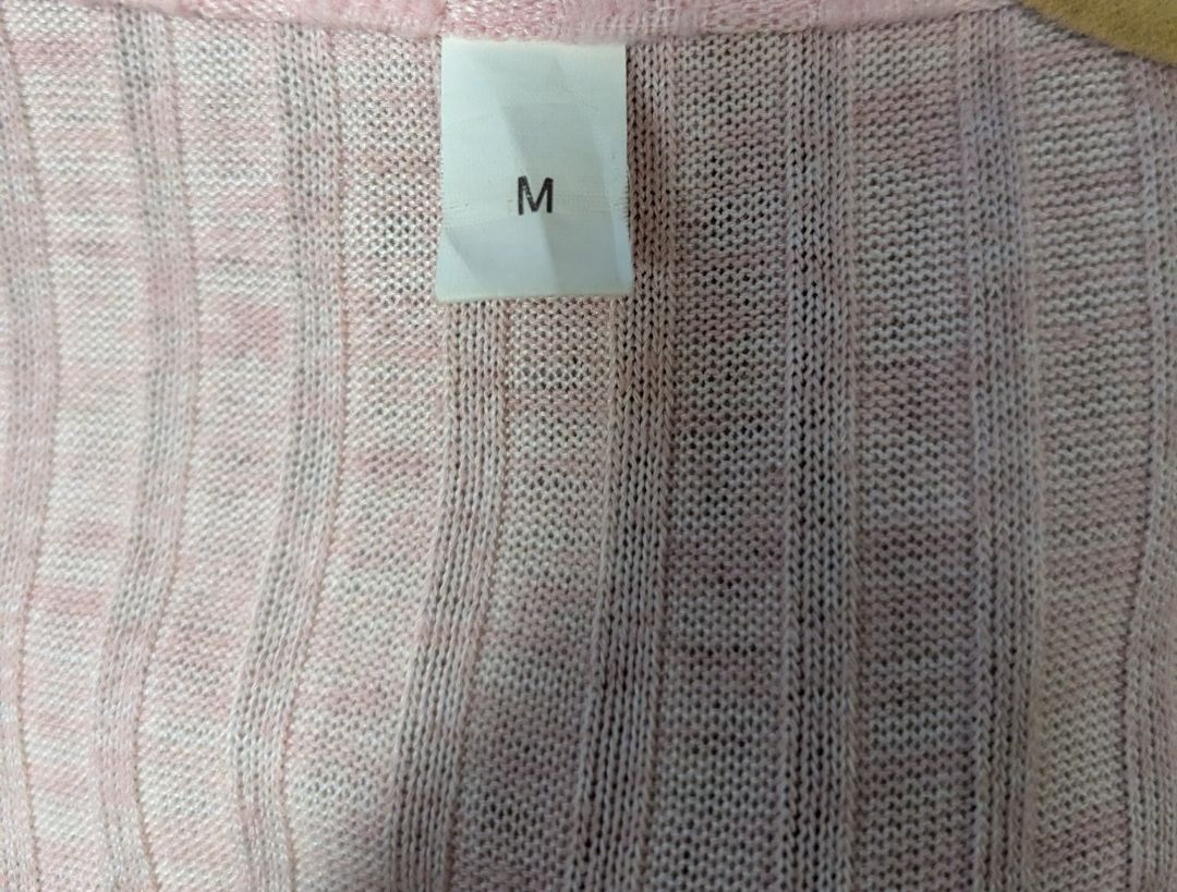 Pink, Grey & Black Colourblock Open-Front Cardigan