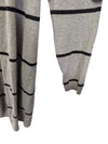 Lily Morgan Grey & Black Striped Open-Front Cardigan