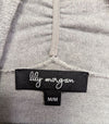 Lily Morgan Grey & Black Striped Open-Front Cardigan